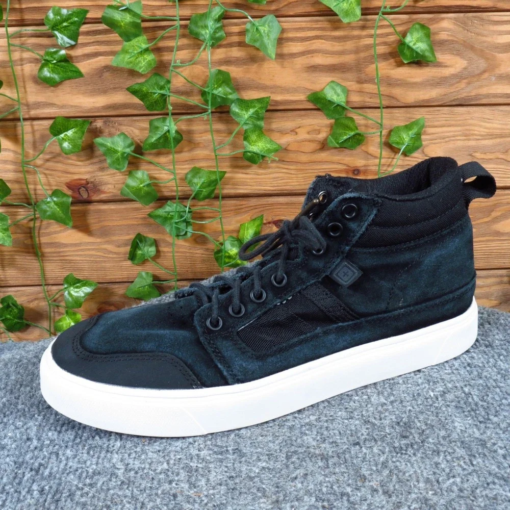 5.11 Tactical Norris Mens Mid Top Tactical Shoe Size 9.5 Duty Black Suede